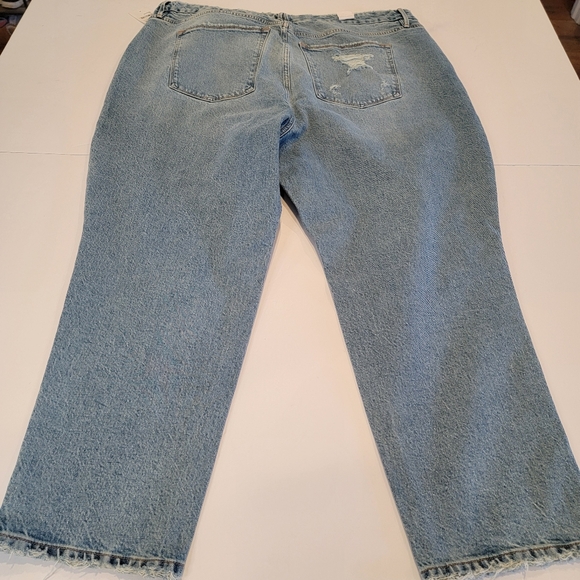 Good American The Weekender High-rise Straight Jean blue Indigo342 Size 22 NEW! - Picture 14 of 14